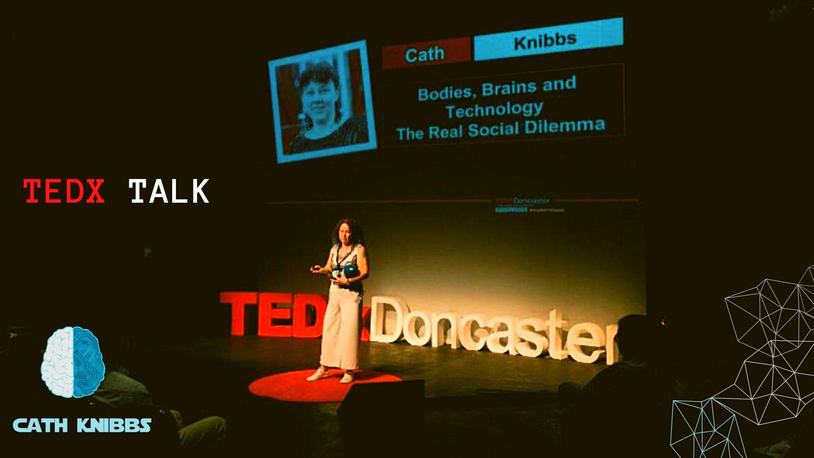 Catherine Knibbs on the TEDx Doncaster stage